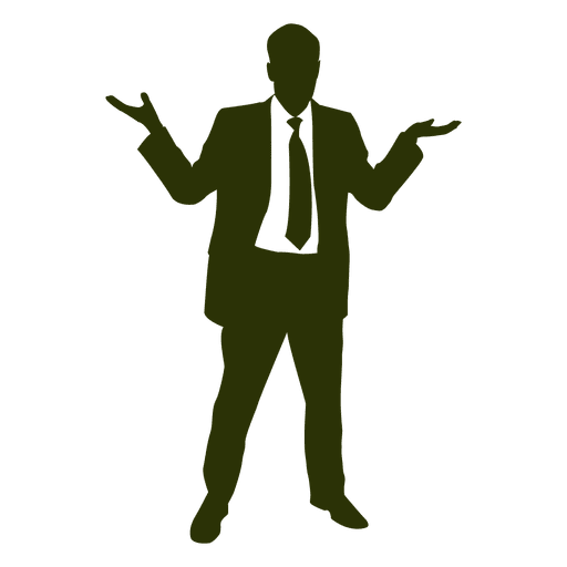 Businessman happy silhouette