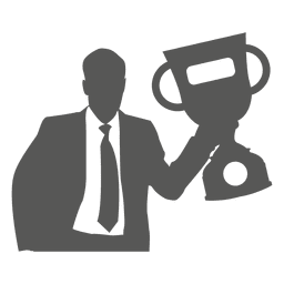 Hombre de negocios, levantar, trofeo, icono Hombre de negocios, levantar, trofeo, icono