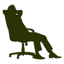 Empresário relaxando na cadeira Desenho PNG