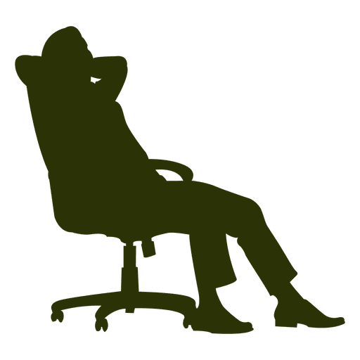 Empres?rio relaxando na cadeira Desenho PNG