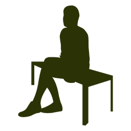 Businessman sitting bench silhouette PNG Design