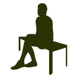 Hombre de negocios sentado banco silueta Diseño PNG