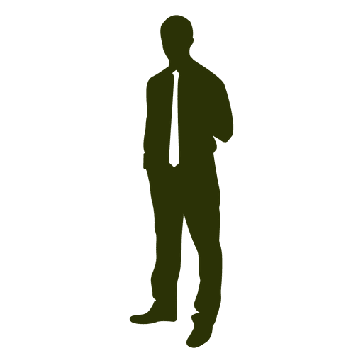 Businessman standing silhouette 5 PNG Design