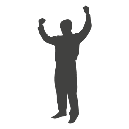 Erfolgssilhouette des Geschäftsmannes PNG-Design