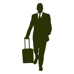 Businessman travelling silhouette PNG Design Transparent PNG