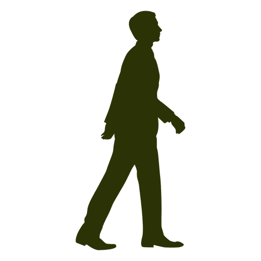 Businessman walking silhouette 11