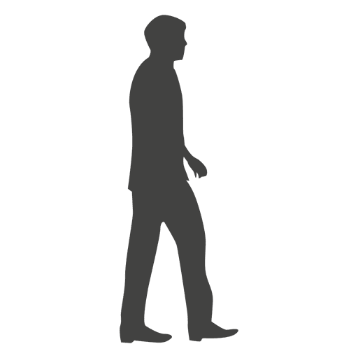 Businessman walking silhouette 13