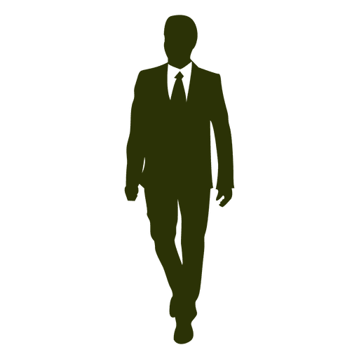 Empresário andando silhueta 3 Desenho PNG