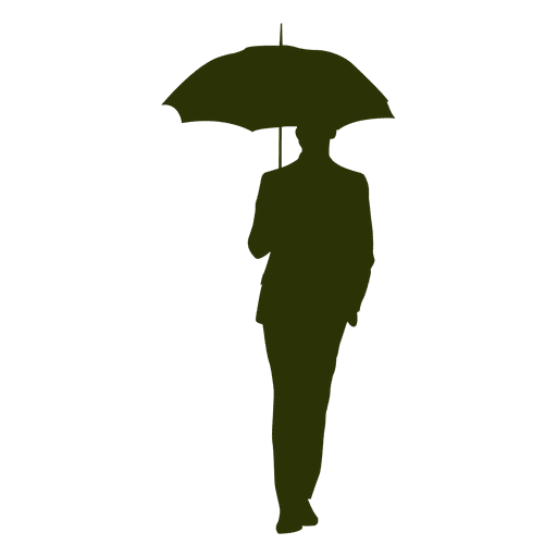 Businessman with umbrella PNG Design