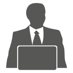 Businessman working laptop PNG Design