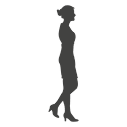 Silueta de caminar casual empresaria Diseño PNG