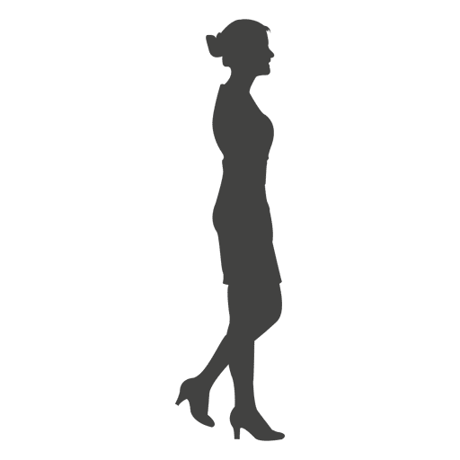 Businesswoman casual walking silhouette - Transparent PNG & SVG vector file