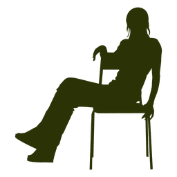 Businesswoman sitting silhouette PNG Design Transparent PNG