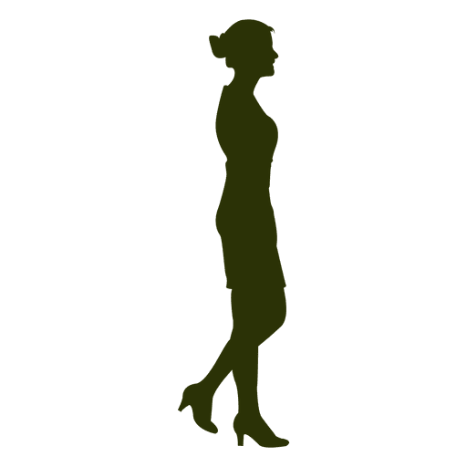 Businesswoman walking silhouette 6 PNG Design