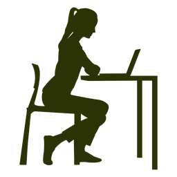 Geschäftsfrau die am Schreibtisch 2 arbeitet PNG-Design