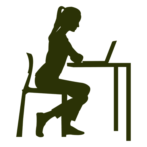 Businesswoman working on desk 2 PNG Design