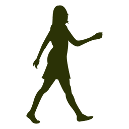 Busy girl walking silhouette PNG Design Transparent PNG