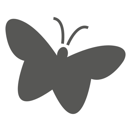 Icono de mariposa plana
