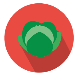 Icono de círculo de repollo Diseño PNG