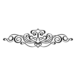 Kalligraphische Wirbelverzierung 3 PNG-Design