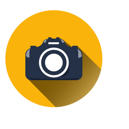 Icono de círculo de cámara plana Transparent PNG