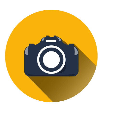 Flat camera circle icon