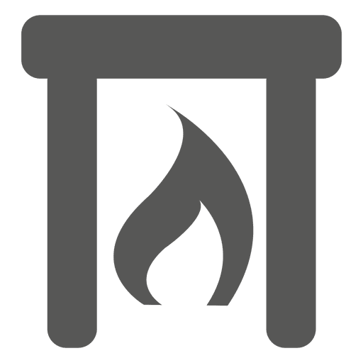 Camp fireplace icon