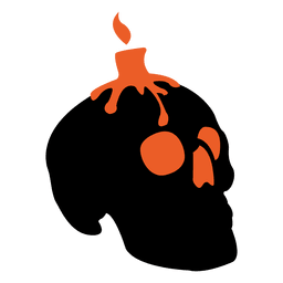 Caveira de luz de vela Desenho PNG