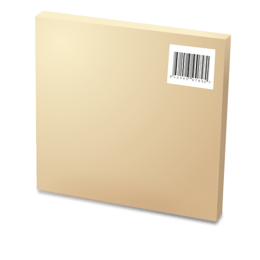 Cardboard box with codebars PNG Design