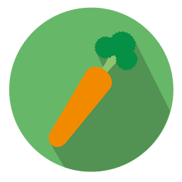 Icono de círculo de zanahoria Diseño PNG