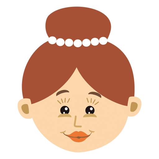 Cartoon female head PNG Design