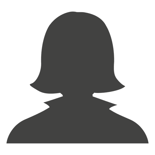 Casual female avatar silhouette PNG Design