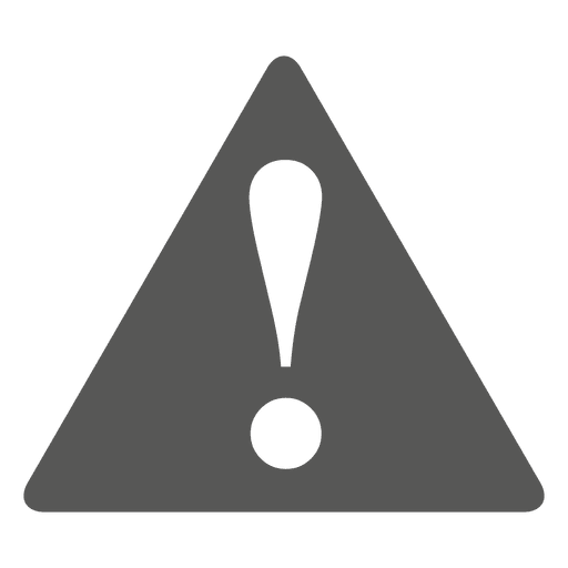 Caution flat triangle sign - Transparent PNG & SVG vector file