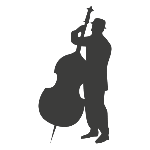 Cellomusikersilhouette PNG-Design