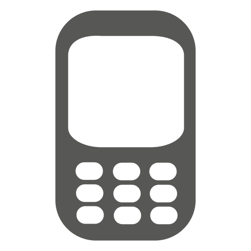 Cellphone icon silhouette PNG Design