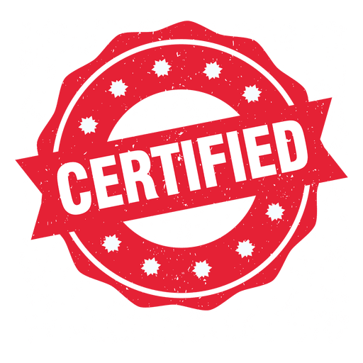 Selo redondo certificado