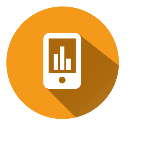 Diagramm auf dem Smartphone-Symbol PNG-Design