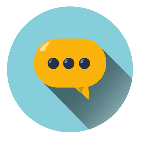 Chat cloud circle icon PNG Design