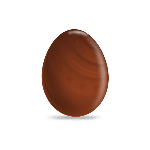 Huevo de pascua chocolate líneas Diseño PNG