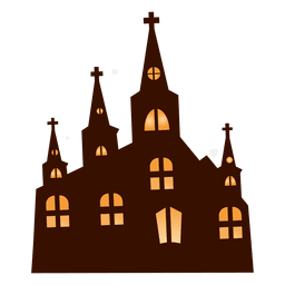 Dibujos animados de edificio de la iglesia 2 Diseño PNG