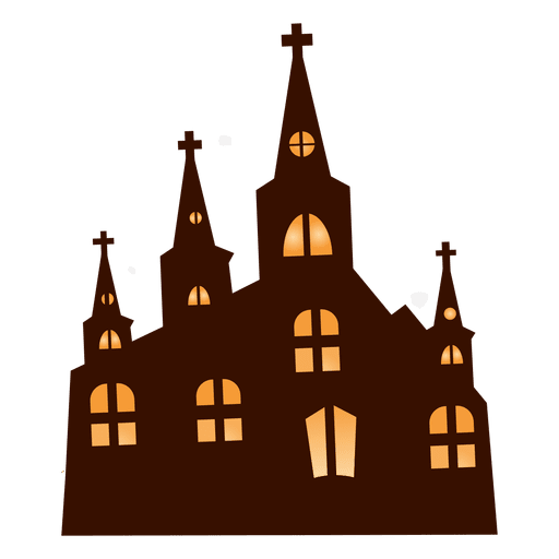Dibujos animados de edificio de la iglesia 2 Diseño PNG