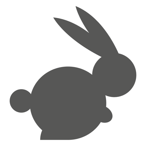 Circle made rabbit sign PNG Design
