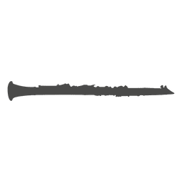 Silueta de clarinete Diseño PNG