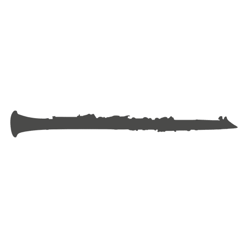Silueta de clarinete Diseño PNG