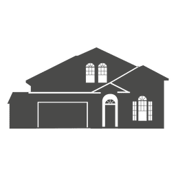 Classic house silhouette 3 Transparent PNG