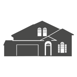 Silhueta de casa clássica 3 Desenho PNG