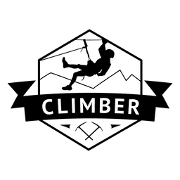 Insignia de escalador hexagonal Diseño PNG