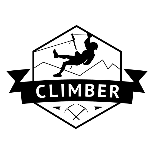 Insignia de escalador hexagonal Diseño PNG