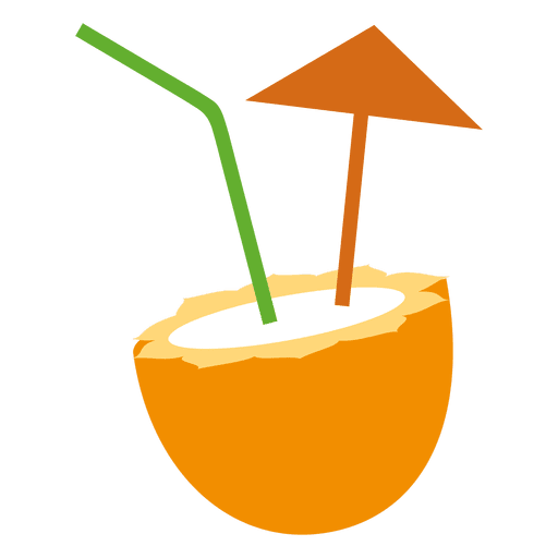 Coconut cocktail PNG Design
