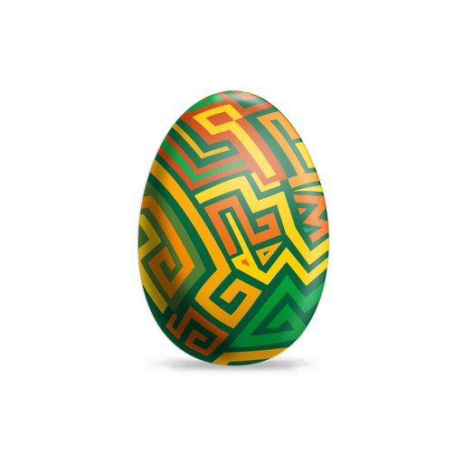 Colorful labyrinth easter egg PNG Design